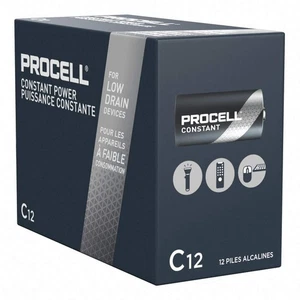 DURACELL PROCELL PC1400 Battery,Alkaline,C,Everyday,PK12 PK 5 - Picture 1 of 1