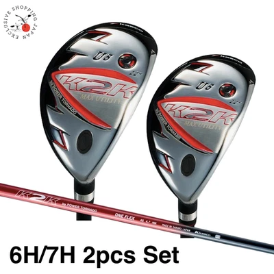 Kasco K2K MAX One Length Utility Hybrid 2pcs Set 6H/7H One Flex Graphite Shaft - Image 1 of 4