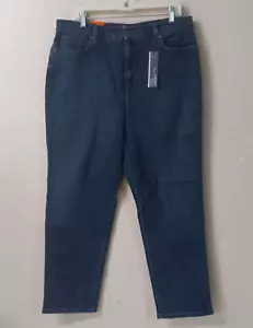 Gloria Vanderbilt Women Amanda Slimming Blue Jeans Size 16 37x30.5 Tapered 5425 - Picture 1 of 9