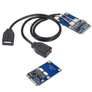 Mini Pci-E to USB Adapter Card Conversion Mini PCIe to Dual Port USB2.0 for - Picture 1 of 4