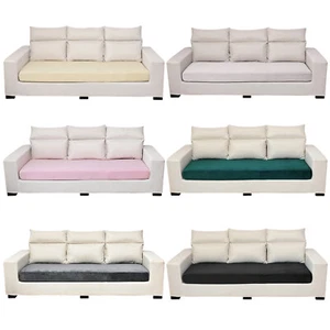 1/2/3/4 Seat Stretch Velvet Cushion Covers Soft Elastic Sofa Protector Slipcover - Picture 1 of 17