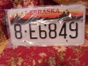 Pair NOS 1994 Nebraska Hall County 8-E6849 License Plates Chimney Rock Windmill - Picture 1 of 2