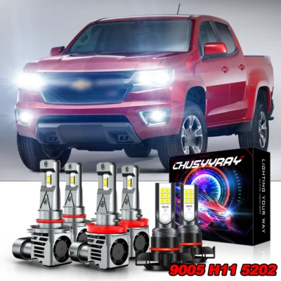 Faros antiniebla altos bajos 6000 k para Chevrolet Colorado 2015 2016-2019 Foto 1 de 4