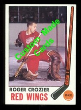 Custom made Topps-style 1969-70 Detroit Red Wings Roger Crozier hockey card r