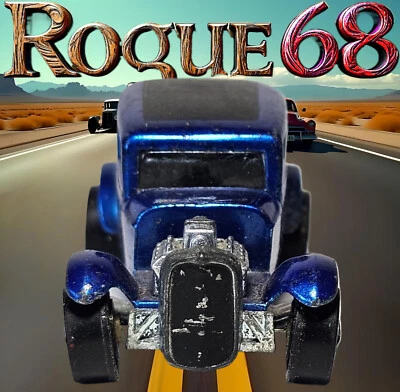 Ford Vicky 32 clásico Hot Wheels Redlines de colección, azul oscuro, 1969, hecho en EE. UU. Foto 1 de 4