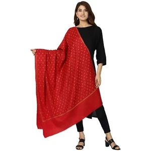 New Women's Kashmiri Hand Embroidered Wool Shawl Stole Scarf Wrap - Picture 1 of 5
