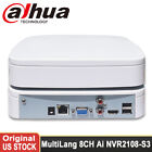 Dahua 12MP 8 Channel NVR DHI-NVR2108-S3 Smart 1U Network Video Recorder 2TB HDD