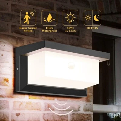 LED Außenleuchte mit Bewegungsmelder Gartenlampe Wandleuchte Außen Wandlampe DHL - Bild 1 von 4