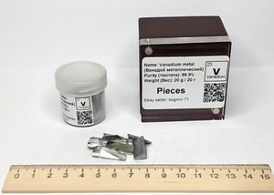 Vanadium Metallstücke 25g V/TREM 99,9% Reinheit Element Periodensystem - Bild 1 von 1