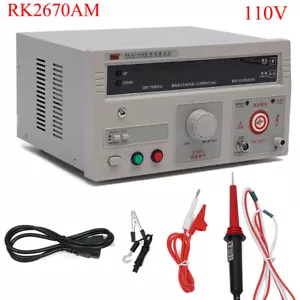 Probador Hi-Pot de resistencia RK2670AM 110V 5KV AC 100VA probador de voltaje 0~99s - Imagen 1 de 20