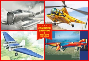 LOTE PAQUETE DE AVIONES Y AVIONES SERIE 4 KIT PLÁSTICO 1/72 AMP - Imagen 1 de 12