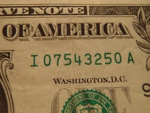 Fancy Serial Number $1 Dollar Bill Birthday Note ~ March 2, 1950 ...3/2/50 - Picture 1 of 2