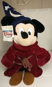 Disney 12" Sorcerer Mickey Mouse Plush w/ Tags Stuffed Animal Toy Collectible - Picture 1 of 3