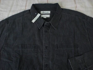 Madewell “Easy” L/S Denim Sport Shirt, NWT - Men’s XL -Cutler Washed Black, $85 - Picture 1 of 10