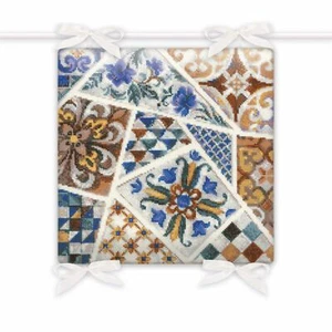 Kit point de croix compté Coussin Mosaic 1871 Riolis - Imagen 1 de 7