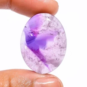 Natürlicher Trapiche Amethyst Edelstein 32,50 kt lose oval Cabochon 27 x 21 x 7 mm - Bild 1 von 6
