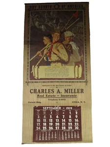 Calendario Norman Rockwell Boy Scout 1939 charles miller immobiliare raro grande - Foto 1 di 3