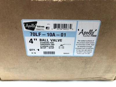 Apollo 70LF-10A-01 4" Bronze Threaded Shut-Off Ball Valve 600PSI CWP 150PSI SWP - Image 1 of 4