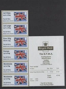 FLAG NDC BPMA  NOVEMBER 2014  A001  Collector Strip  POST GO FV  £18.45 - Picture 1 of 1