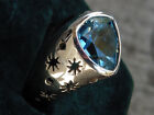 Sterling Silver Blue Aquamarine CNA Ring