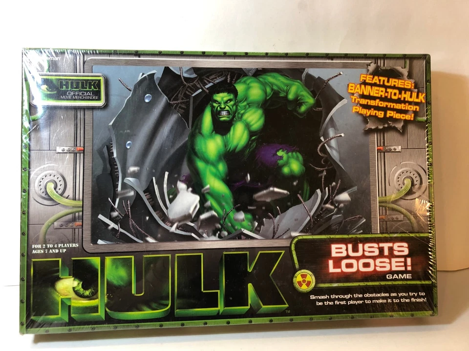 Marvel 2003 The Incredible Hulk Busts Loose Board Game