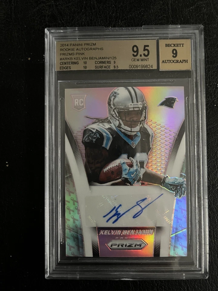 2014 Prizm Pink Prizms Kelvin Benjamin BGS 9.5 GEM MINT Autograph RC #42/125 - Image 1 of 1