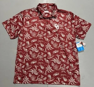 OU Oklahoma Sooners Columbia PFG Polo Shirt Men's XL Retail $65 - Picture 1 of 5