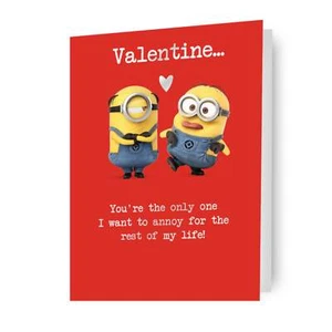 Sobre de tarjeta de San Valentín Minions Despicable Me incluido de origen responsable - Imagen 1 de 3