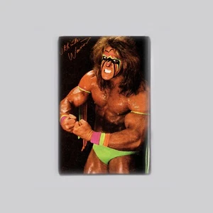 ULTIMATE WARRIOR / AUTO - IMÁN NEVERA 2"x3" (póster de lucha libre vintage años 90 - Imagen 1 de 3