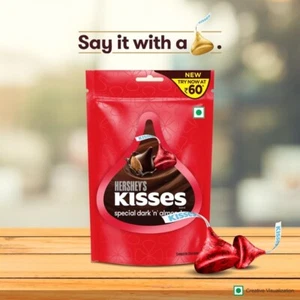 New Launced HERSHEY'S Kisses Special Dark 'N Almonds Limited Stock ( pack of 4 ) - Picture 1 of 4