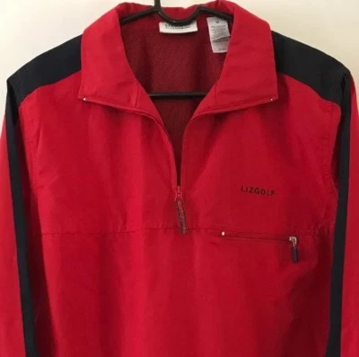 Forro de malla LIZ GOLF para mujer talla M 1/3 cremallera viento rojo azul marino muy bonito Foto 1 de 4