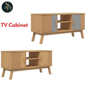 TV Cabinet TV Stand Entertainment Centre Media TV Unit Solid Wood Pine vidaXL - Picture 1 of 15