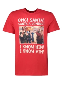 Buddy the Elf - OMG! WEIHNACHTSMANN! SANTAS COMING - T-Shirt Herren Größe M Weihnachten - Bild 1 von 2