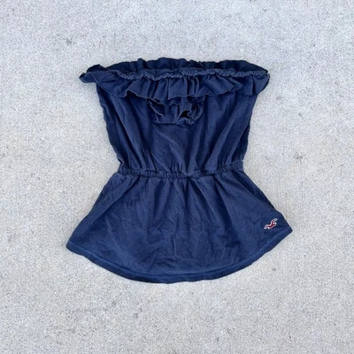 Y2K Hollister Tube Top Women’s Navy Blue Bella Swan Babydoll XS 12x14 - Image 1 of 4