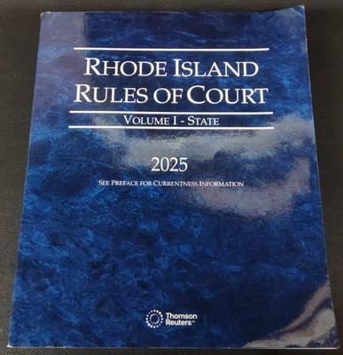 Rhode Island Rules of Court Vol. 1 State 2025 Paperback - Image 1 of 4