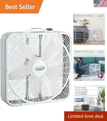 Innovative 20-Inch Box Fan with Weather Shield – 3 Speed & High Efficiency - Image 1 of 4