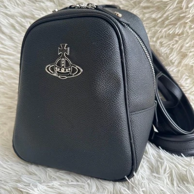 Vivienne Westwood Annie Mini zaino zaino Orb nero - Immagine 1 di 4