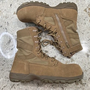 Belleville Tactical Research TR596ZCT Tan Suede Leather Side Zip Military Boots - Picture 1 of 11