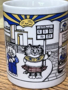 Coffee Mug 10 Oz CATS Aileen Paterson McLaggan Smith Scotland Alicat Morningside - Picture 1 of 12