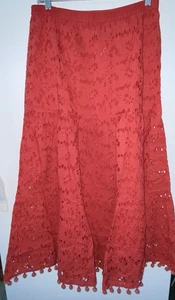 Neu mit Etikett weiche Umrandung Lucia kardinalrot Ösen Rock Gr. S (6-8) $ 150 Einzelhandel - Bild 1 von 2