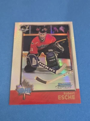 ROBERT ESCHE - 1998-99 BOWMAN CHROME CHL HOCKEY - REFRACTOR PARALLEL CARD #1 - Image 1 of 2