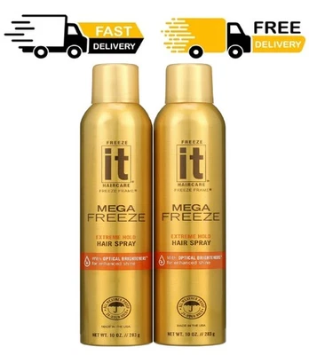 Freeze IT Mega Freeze Hair Spray, Extreme Hold,10 oz, 2 Count - Image 1 of 3