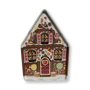 Vintage The Silver Crane Company Christmas Gingerbread House Cookie Holiday Tin - Picture 1 of 12