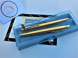 24k Gold Plated Parker Jotter Ball Point Writing Pen and Pencil Set Gift Boxed - Picture 1 of 3