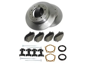 REAR BRAKE DISCS, PADS & FITTING KIT SET FOR LAND ROVER DEFENDER 300 TDi - Picture 1 of 4