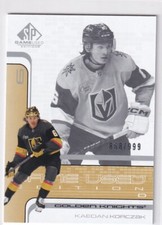 2022-23 UD SP GAME USED 01-02 RETRO ROOKIE #R-16 KNIGHTS KAEDAN KORCZAK /999