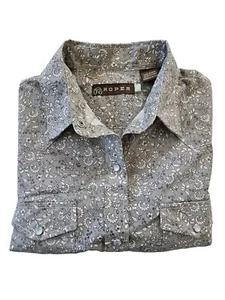 Camisa de montar Roper Western manga larga para dama talla pequeña - Imagen 1 de 6