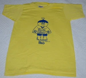 DISEÑO GRÁFICO KATHY YOSHIHARA Unisex Niño S (6-8) Top Amarillo De Colección 80 iiko NUEVO DE LOTE ANTIGUO - Imagen 1 de 9