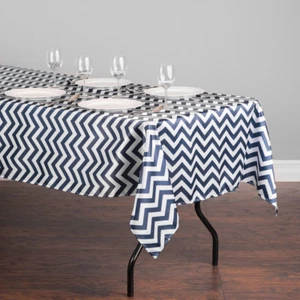 Chevron Tablecloth Rectangular Seamless 45X90" By Broward Linens -Variety Colors - Picture 1 of 13