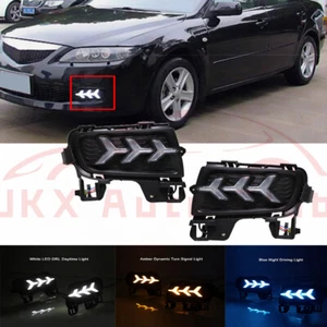 For Mazda 6 2006-2009 Bumper Dynamic Signal Light LED DRL c Fog Lamp Replacement - Picture 1 of 14